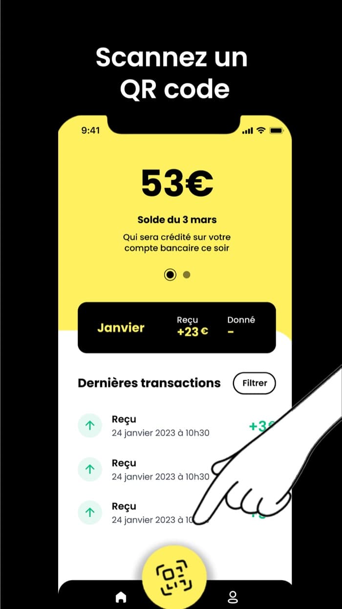 Les visuels de l'app Onetip sur l'App Store